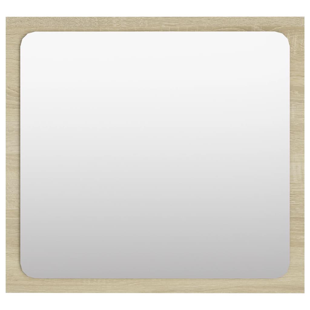 2 Piece Bathroom Furniture Set White and Sonoma Oak Engineered Wood