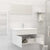 2 Piece Bathroom Furniture Set High Gloss White Engineered Wood