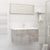 2 Piece Bathroom Furniture Set Concrete Grey Engineered Wood