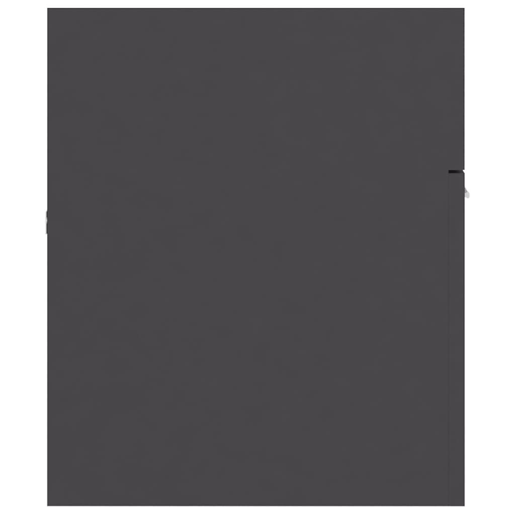 2 Piece Bathroom Furniture Set Grey Engineered Wood