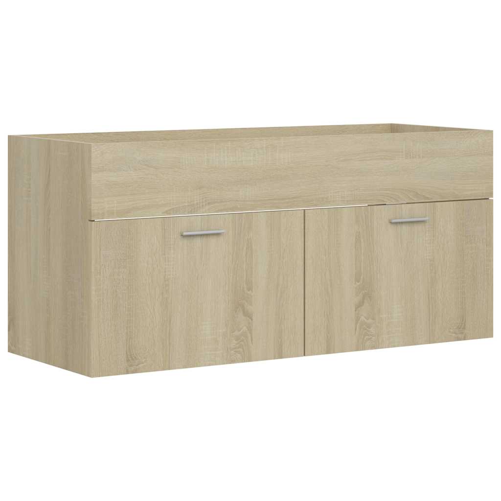 2 Piece Bathroom Furniture Set Sonoma Oak Engineered Wood