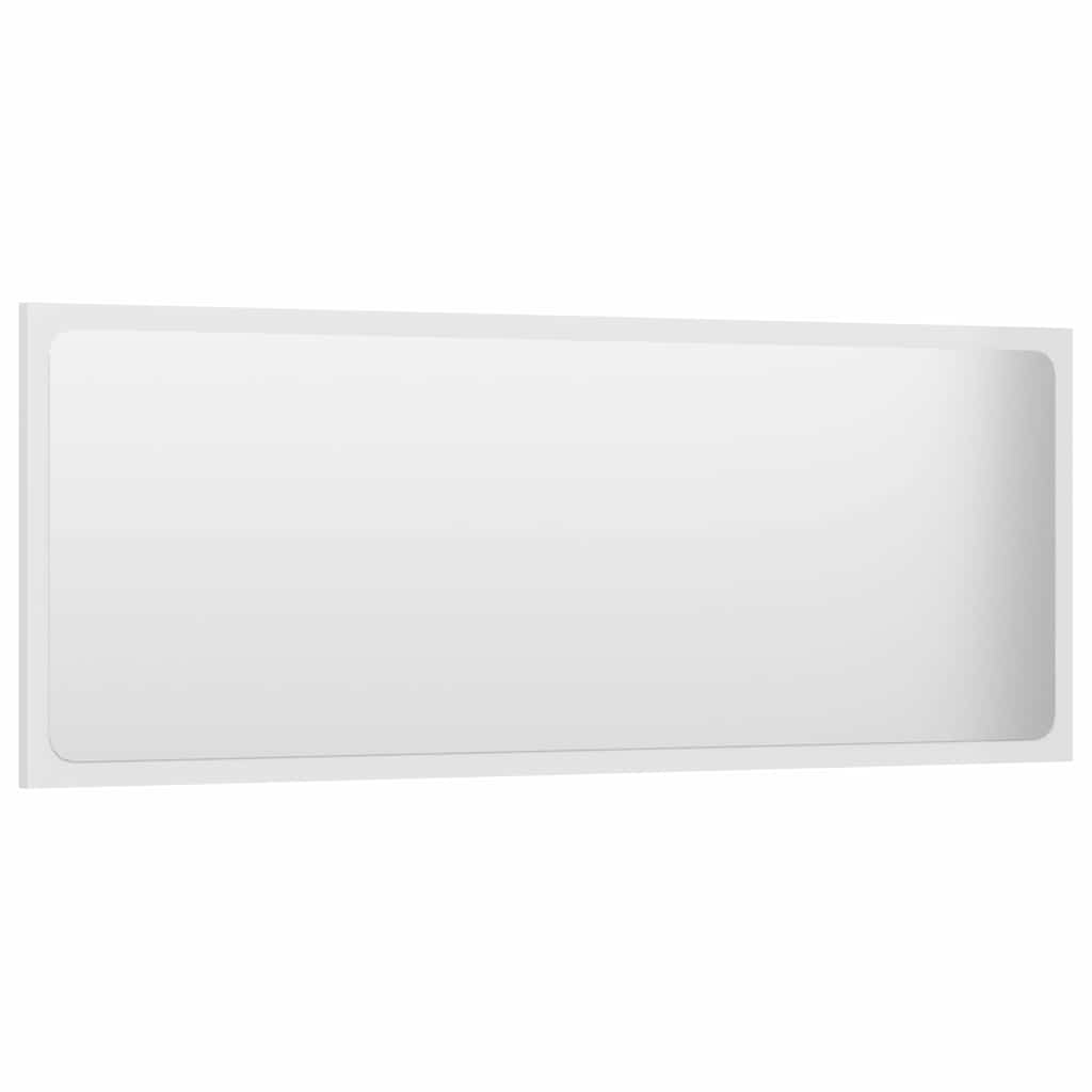 2 Piece Bathroom Furniture Set High Gloss White Engineered Wood