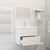 2 Piece Bathroom Furniture Set White Engineered Wood