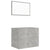 2 Piece Bathroom Furniture Set Concrete Grey Engineered Wood