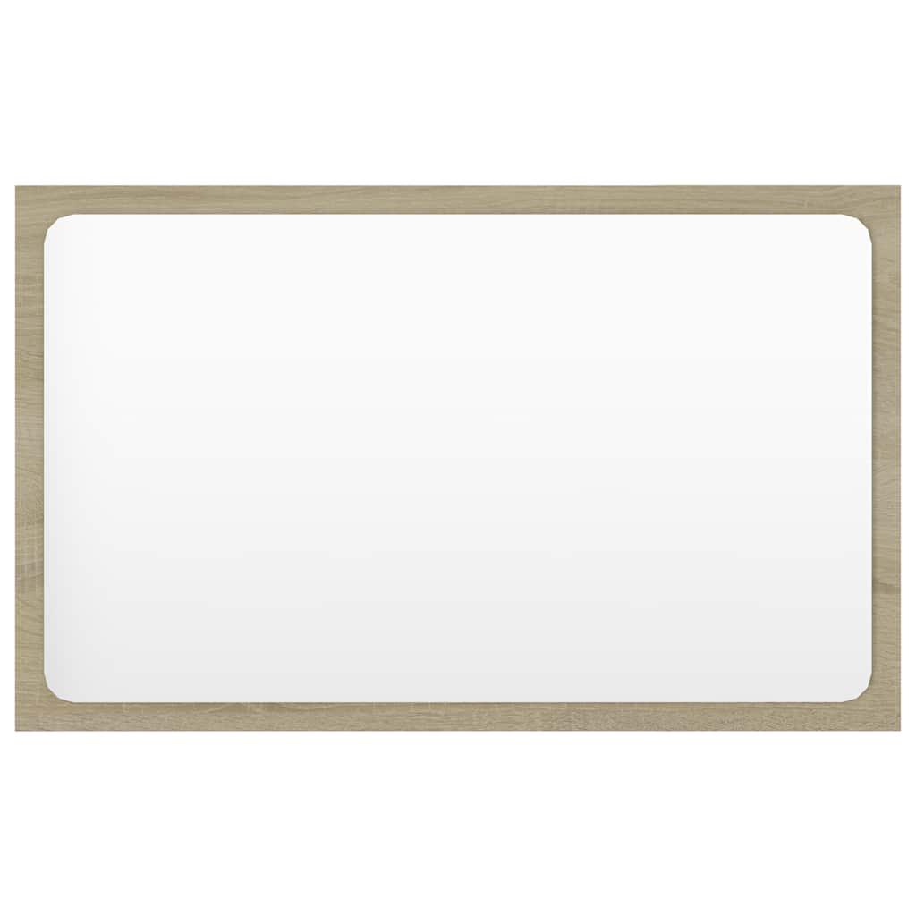 2 Piece Bathroom Furniture Set White and Sonoma Oak Engineered Wood