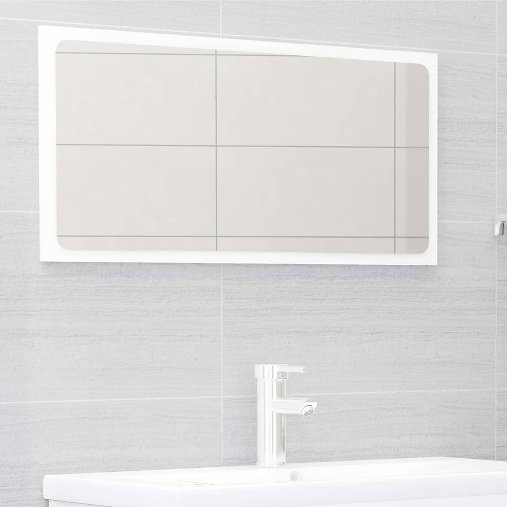 2 Piece Bathroom Furniture Set White Engineered Wood