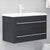2 Piece Bathroom Furniture Set Grey Engineered Wood