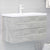 2 Piece Bathroom Furniture Set Concrete Grey Engineered Wood