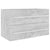 2 Piece Bathroom Furniture Set Concrete Grey Engineered Wood