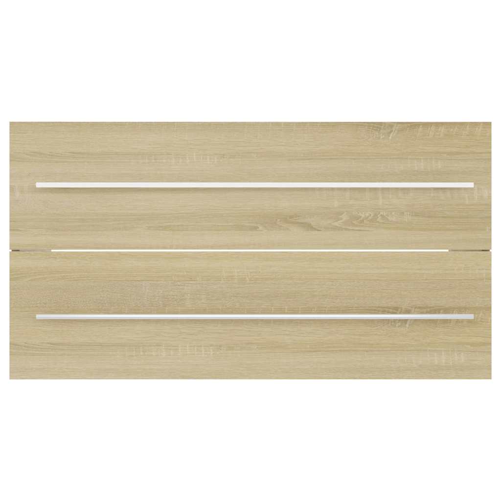 2 Piece Bathroom Furniture Set Sonoma Oak Engineered Wood