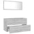 2 Piece Bathroom Furniture Set Concrete Grey Engineered Wood