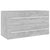 2 Piece Bathroom Furniture Set Concrete Grey Engineered Wood