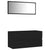 2 Piece Bathroom Furniture Set Black Engineered Wood