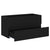 2 Piece Bathroom Furniture Set Black Engineered Wood