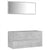 2 Piece Bathroom Furniture Set Concrete Grey Engineered Wood