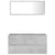 2 Piece Bathroom Furniture Set Concrete Grey Engineered Wood