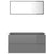 2 Piece Bathroom Furniture Set High Gloss Grey Engineered Wood