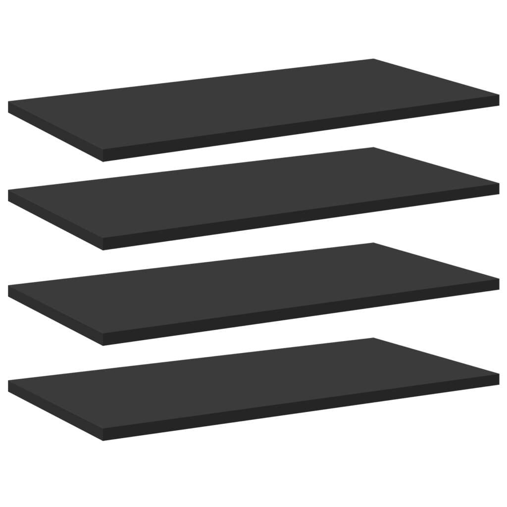 Bookshelf Boards 8 pcs Black 60x30x1.5 cm Engineered Wood