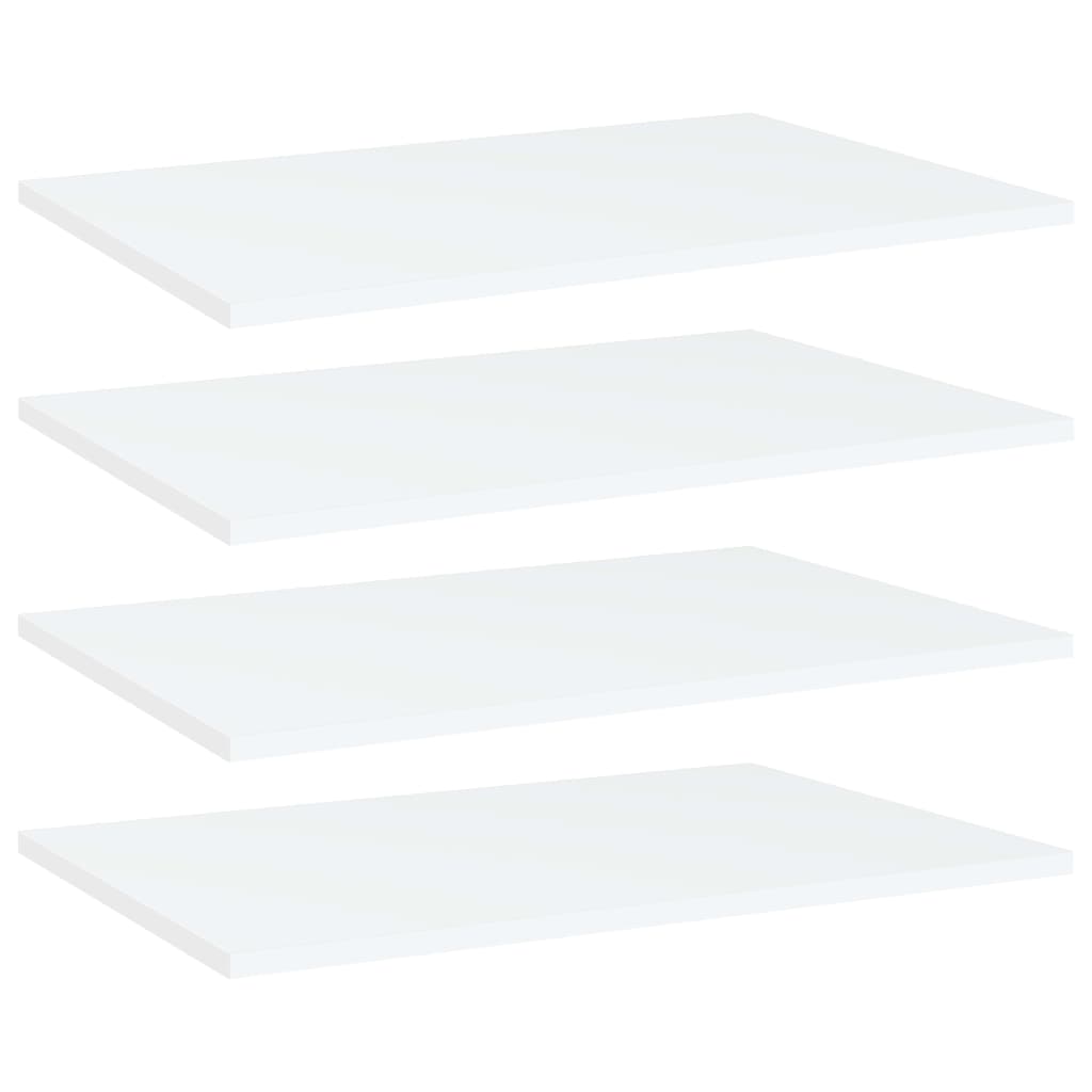 Bookshelf Boards 4 pcs White 60x40x1.5 cm Engineered Wood