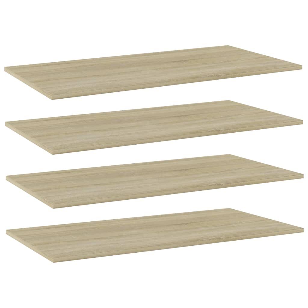 Bookshelf Boards 4 pcs Sonoma Oak 80x20x1.5 cm Engineered Wood