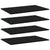 Bookshelf Boards 4 pcs Black 80x50x1.5 cm Engineered Wood