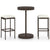 3 Piece Garden Bar Set with Cushions Poly Rattan Brown