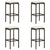 5 Piece Garden Bar Set with Cushions Poly Rattan Brown