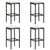 5 Piece Garden Bar Set with Cushions Poly Rattan Black