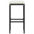 5 Piece Garden Bar Set with Cushions Poly Rattan Black