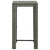 3 Piece Garden Bar Set with Cushions Poly Rattan Grey