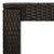5 Piece Garden Bar Set with Cushions Poly Rattan Brown