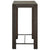 5 Piece Garden Bar Set with Cushions Poly Rattan Brown