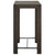 7 Piece Garden Bar Set with Cushions Poly Rattan Brown
