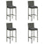 5 Piece Outdoor Bar Set with Cushions Poly Rattan Grey