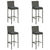 5 Piece Outdoor Bar Set with Cushions Poly Rattan Grey