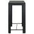 7 Piece Outdoor Bar Set with Cushions Poly Rattan Black