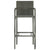 3 Piece Outdoor Bar Set with Armrest Poly Rattan Grey