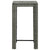 3 Piece Outdoor Bar Set with Armrest Poly Rattan Grey