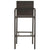 5 Piece Outdoor Bar Set with Armrest Poly Rattan Brown