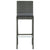 3 Piece Garden Bar Set with Cushions Poly Rattan Grey