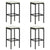 5 Piece Garden Bar Set with Cushions Poly Rattan Black