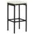 9 Piece Garden Bar Set with Cushions Poly Rattan Black