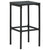 9 Piece Garden Bar Set with Cushions Poly Rattan Black