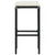 3 Piece Garden Bar Set with Cushions Black