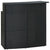 3 Piece Garden Bar Set with Cushions Black