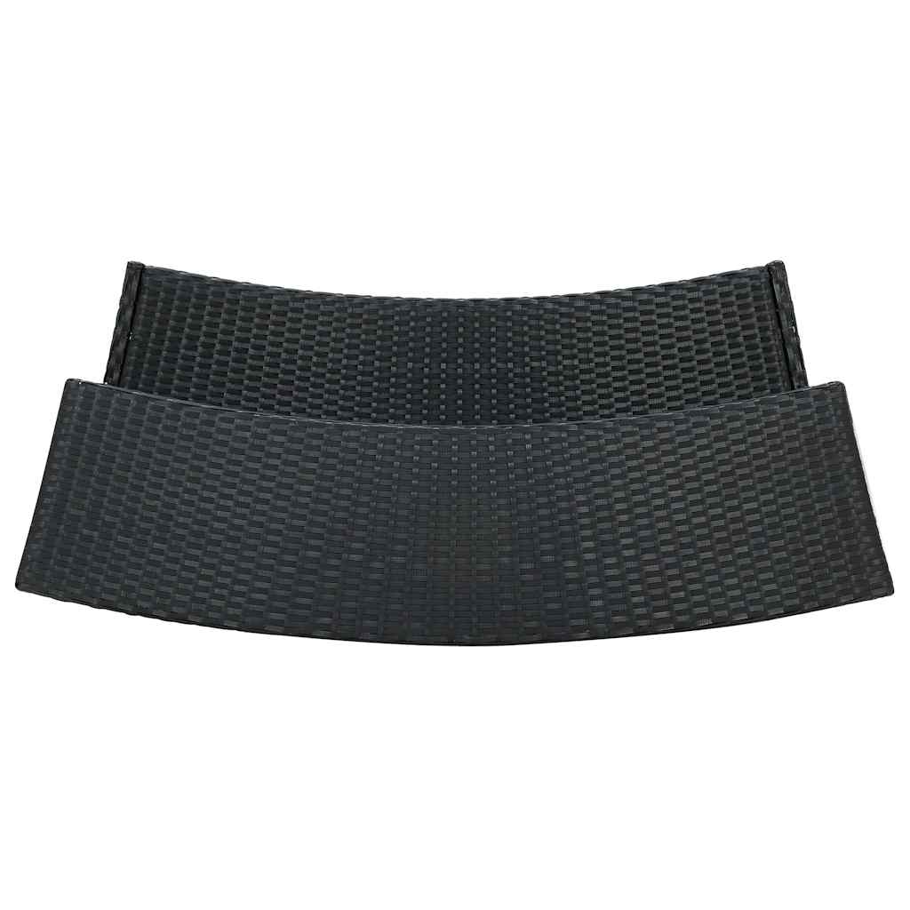 4 Piece Garden Bar Set with Cushions Black