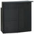 5 Piece Garden Bar Set with Cushions Black