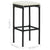 5 Piece Garden Bar Set with Cushions Black
