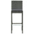 3 Piece Garden Bar Set with Cushions Grey
