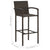 3 Piece Garden Bar Set Brown